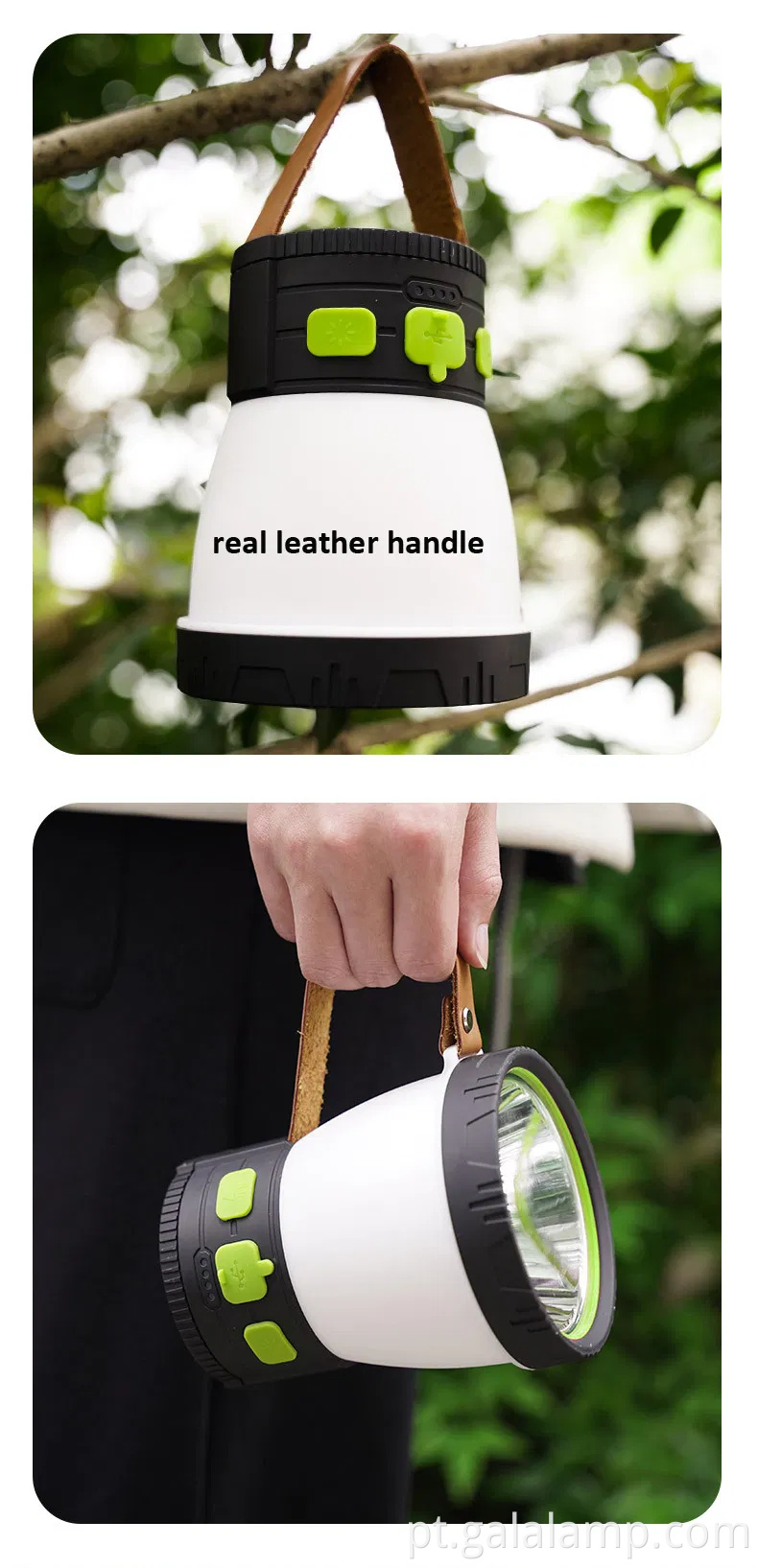 Lanterna de acampamento recarregável solar com um carregador de telefone com carregador de telefone